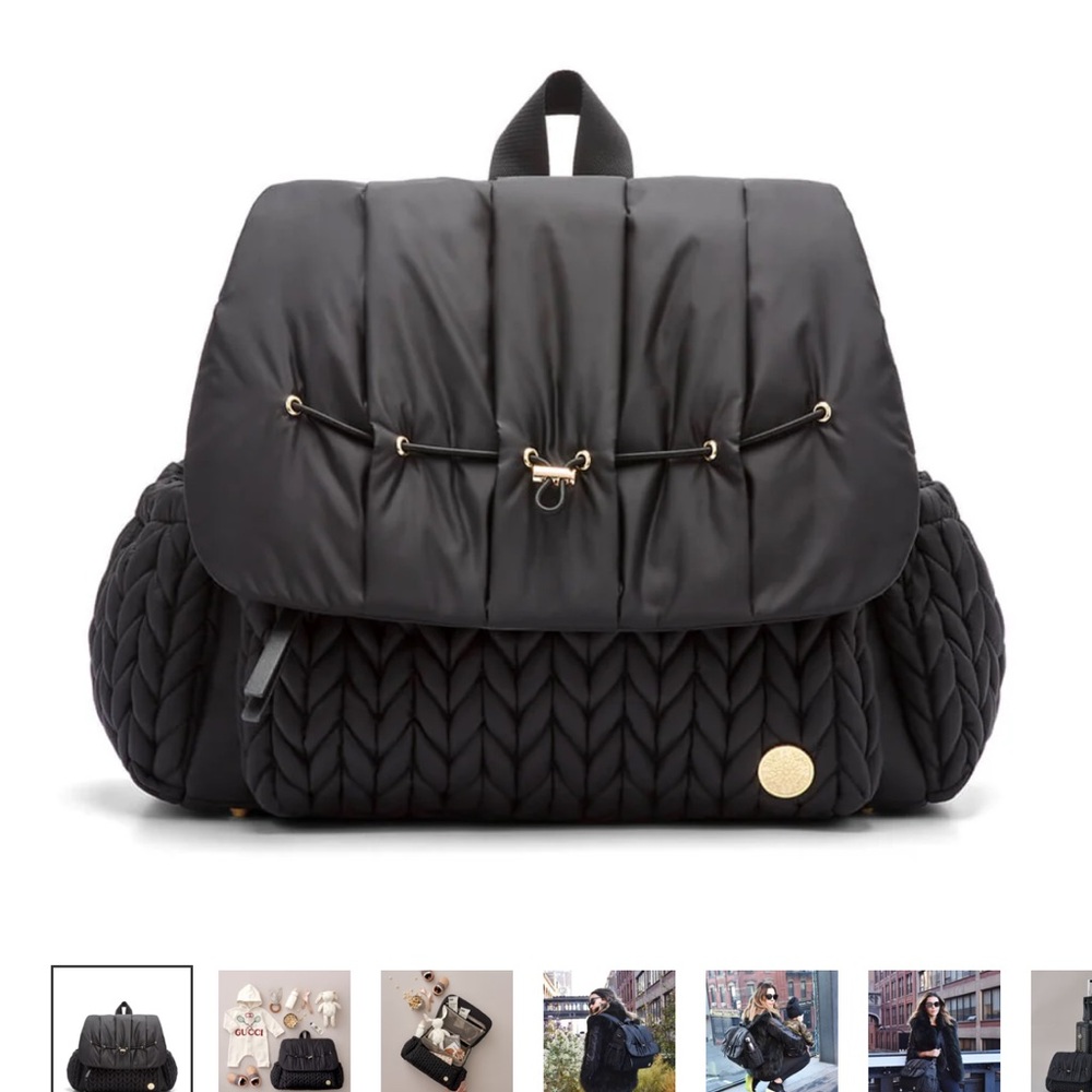 MZ Wallace Black Quilted Backpack